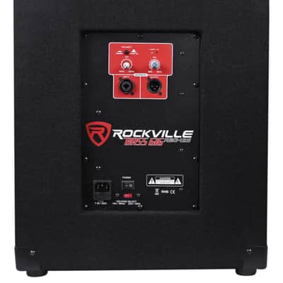 (2) Rockville RPG10 10" Powered 600W DJ PA Speakers+(2) Subs+Stands+Cables+Bag image 8