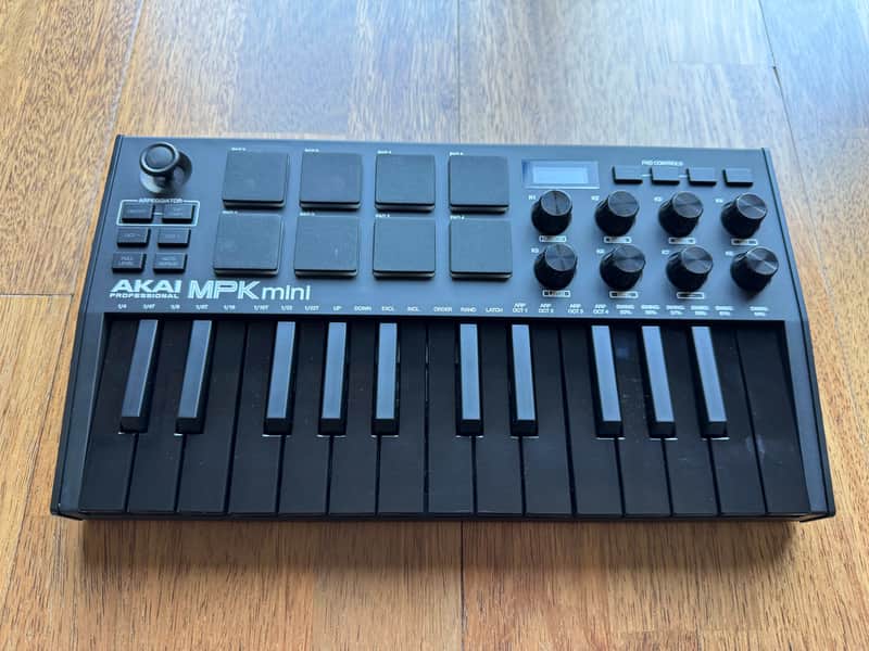 Akai MPK Mini MKIII 25-Key MIDI Controller Black on Black image 1