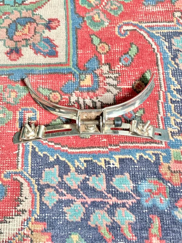 Vintage LUDWIG Marching Snare Leg Rest - 1960 - Nickel Over Brass - All Original - GOOD CONDITION image 1