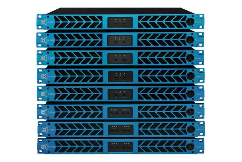 CVR Audio D-3002 2-Channel Class D One Space Power Amplifier Blue image 1