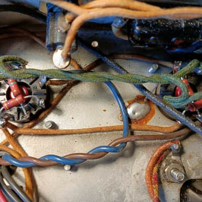 1967 Fender Bassman AB165 Drip Edge "Blackline" - Export Multi-Voltage - Blue Molded Caps image 13