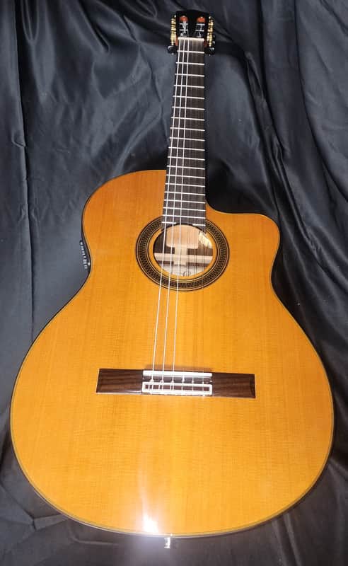 Cordoba Classical Nylon String Acoustic-Electric Guitar – Cedar/Rosewood – Fishman – Gig Bag Model C7-CE CD/IN - Natural image 1