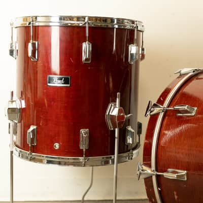 1980s Pearl All-Maple "MLX" Rosewood Lacquer Drum Set image 2