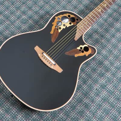1996 Ovation USA 1868 Elite Acoustic/Electric Black! w/OHSC image 2