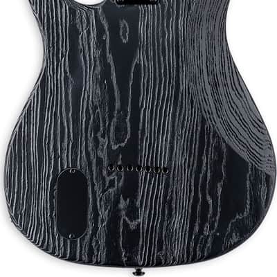 ESP LTD SN-1007HT 7-String Baritone Electric Guitar, Ebony Fingerboard, Black Blast image 3