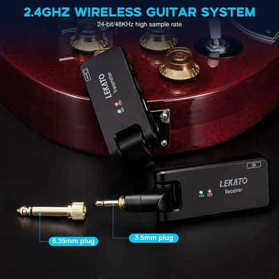 LEKATO 2.4GHz Wireless Electric Guitar Transmitter Receiver System + Charging Box image 6