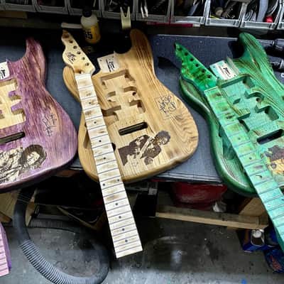 Pistol Crown Maple left handed neck with maple fretboard Jimi Hendrix purple neck only custom 2021 P image 3