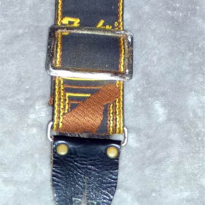 Vintage 1970s Fender Monogramed  Fender Logo Guitar Strap Leather Ends Double Rivets Metal Buckle and Ring The Real Deal Very Cool image 6