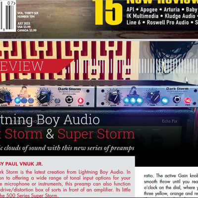 Lightning Boy Audio Dark Storm Stereo Mic & instrument Preamp 19" rack image 4