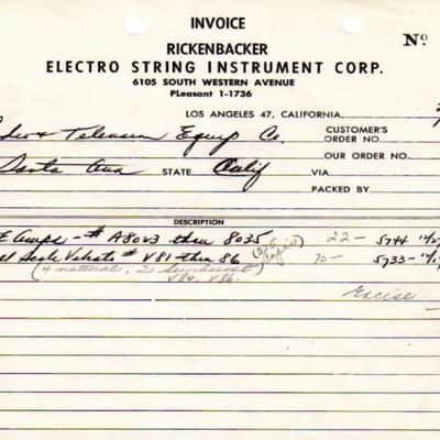 1958 Rickenbacker 325, Capri Solid Top - Very Rare image 6
