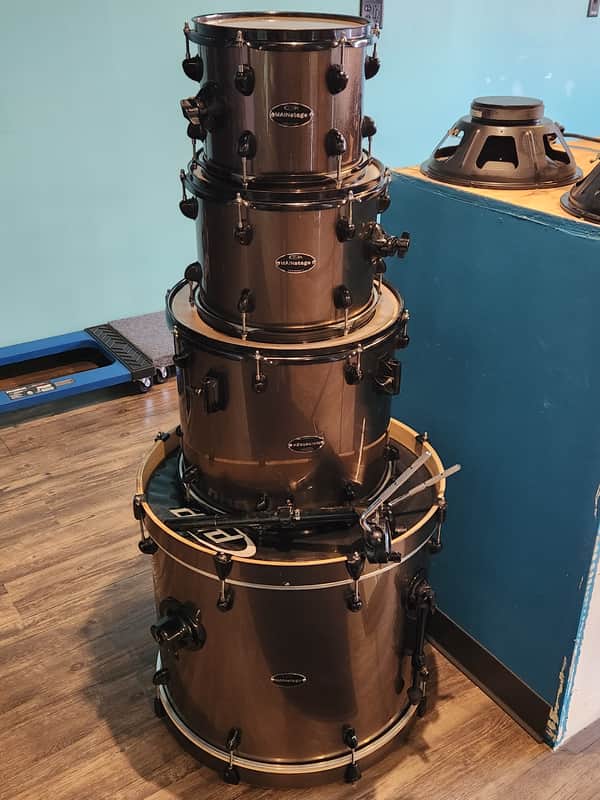 PDP Mainstage By DW 4pc Drum Kit 10/12/14/22 Bronze Metallic image 1