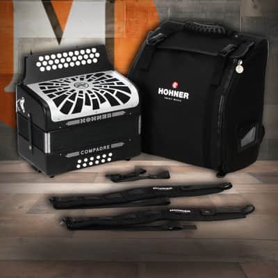 Hohner Compadre EAD Accordion - Black Silver Grille w/ Gig Bag (COEB-N) image 1