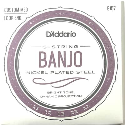 D'Addario Banjo Strings  EJ57 (form J57)  Nickel Steel  Medium image 1