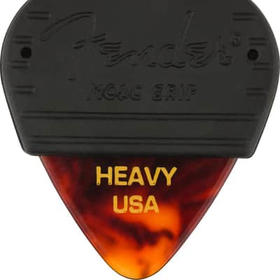 Fender MOJO GRIP Guitar Picks, Celluloid, HEAVY, 3-Pack, TORTOISE SHELL image 1