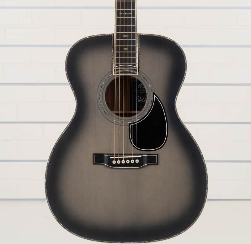 Martin OM-45 John Mayer Signature 20th Anniversary Grand Auditorium Acoustic Guitar, Solid Spruce Top, Platinum Gray Burst image 1