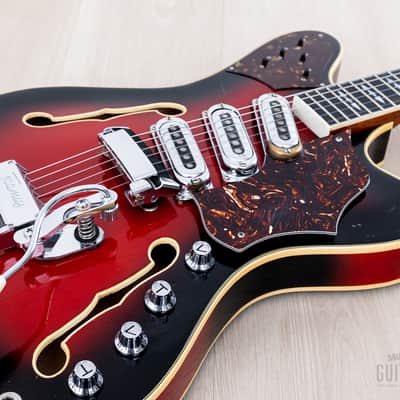 1966 Framus Television 5/118-54T Vintage Guitar Red Sunburst, 100% Original w/ Case image 7