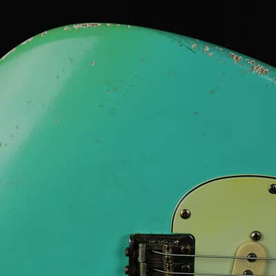 Riccardi Relics USA Strat, Fralin Blues Special pickups, MJT Seafoam Green Alder body, Nitro Roasted Maple neck with painted headstock, Hardcase image 14