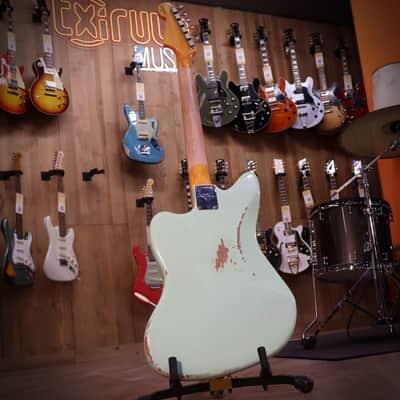 Fender Custom Shop 1963 Jazzmaster Relic Aged Surf Green image 7