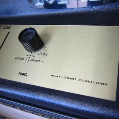 MAGNATONE M12 Tube Bass & Guitar Amp (2) EL-34s 1-15 Circa-1963 Black Moulded Cabinet image 3