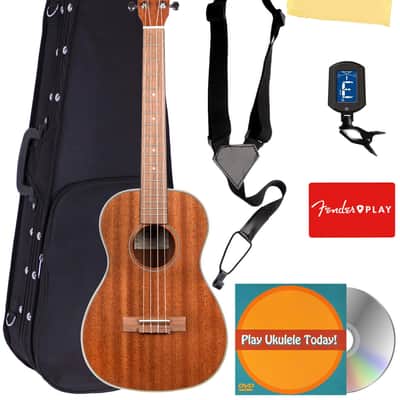 Kala KA-BG Gloss Mahogany Baritone Ukulele - Natural w/ Hard Case image 1
