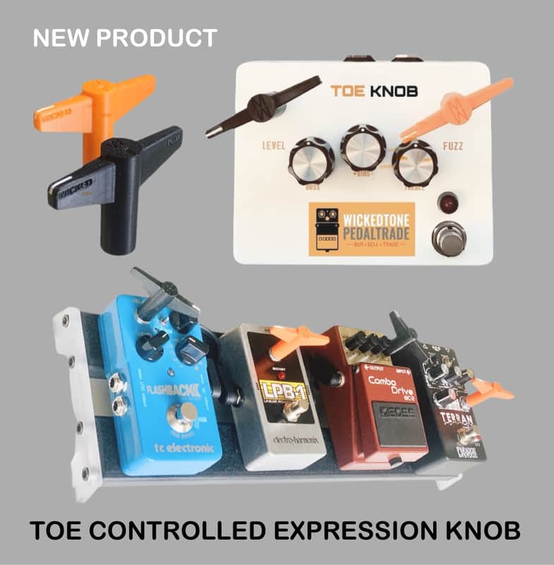 Toe Knob - Expression knob for effect pedals 2024-present - Black and Orange image 1