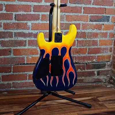 Jackson USA Custom Super Strat Charvel San Dimas Style Fender Headstock 1991 Hot Rod Flames image 11