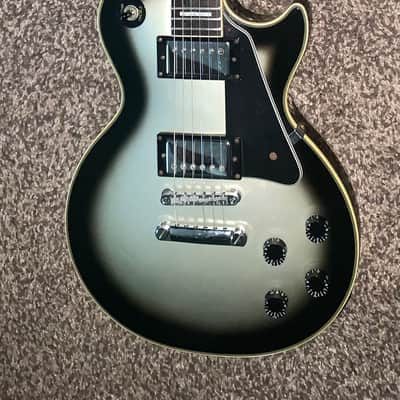 Epiphone Les Paul Custom silverburst electric guitar ohsc image 1