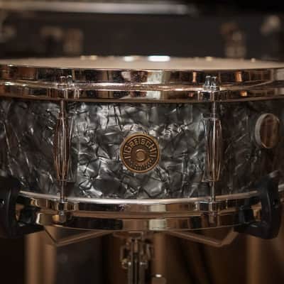 Gretsch 12/14/20/5.5x14" Round Badge Drum Set - 1960's Black Diamond Pearl image 22