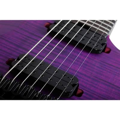 Schecter Guitar Research John Browne Tao-7 Electric Guitar Regular Satin Trans Purple image 7