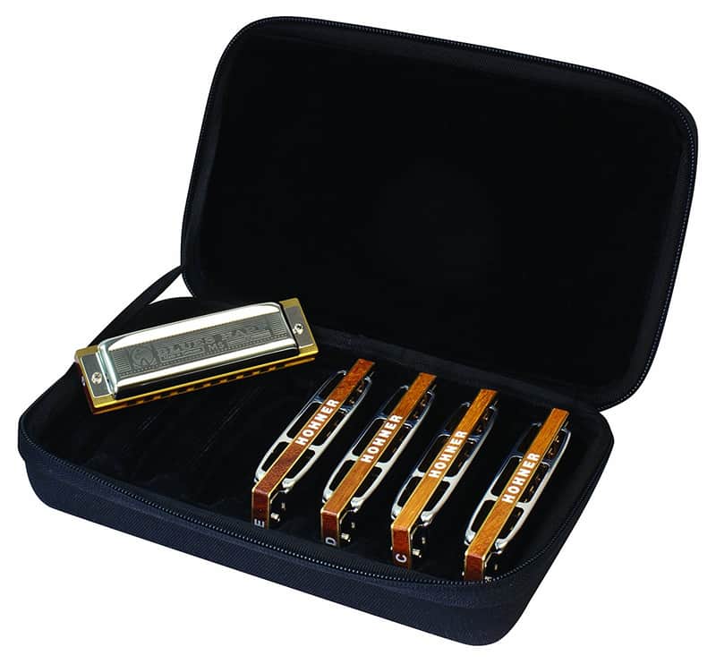 Hohner 532CASE Case of Blues Harps - 5 Harmonicas w/ Case image 1