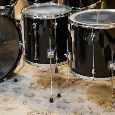 Tama ArtStar II Drum Set Black Lacquer - 1990s - 10-11-12-13-14-16-18-22-24 image 3