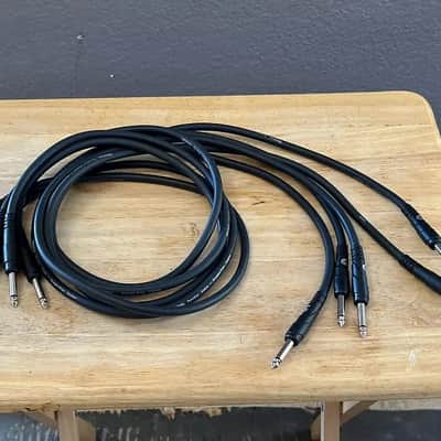 D'Addario PW-CSPK-03 Classic Series 1/4" Straight TS Speaker Cable - 3'  Black PACK OF 5 CABLES image 1