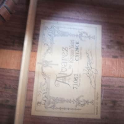 Alvarez Kazuo Yari CY128CE Classical Guitar - Natural Amber image 12