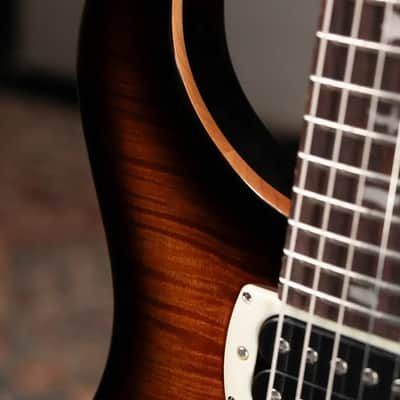PRS SE Custom 24 Electric Guitar - Black Gold Sunburst with Gig Bag image 8