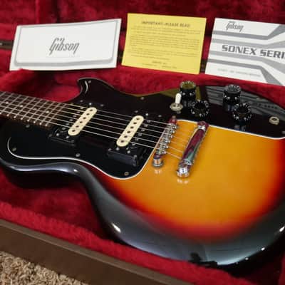 Video! Rare Logo "Sonex By Gibson" Gibson Sonex-180 Deluxe - w/ Original Case + Vintage Tags image 1