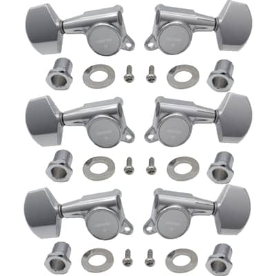 Gotoh Tuners - SG381, Large Schaller-style Knob, 3 per side, Color: Chrome image 1