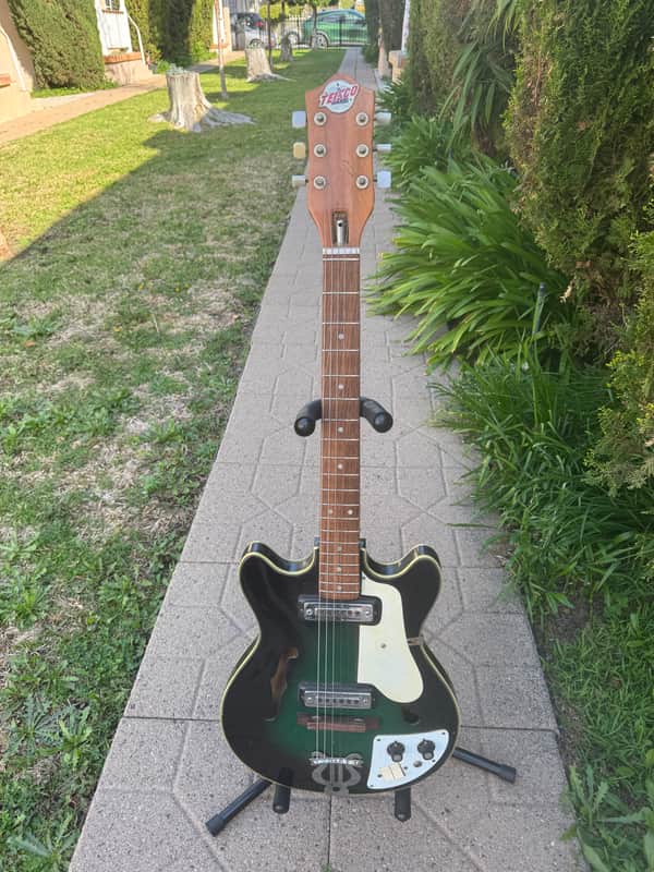 Teisco Del Rey EP-7 Hollow Body Vintage Guitar 1960's Greenburst image 1