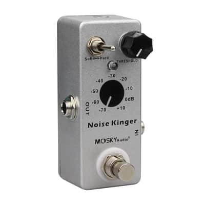 MOSKYaudio Noise Gate Pedal Noise Kinger Guitar Effect Pedal 2 Modes Hard/Soft for Electric Guitar and Bass True Bypass Aluminum image 1