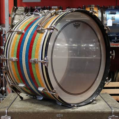 1950's WFL Super Classic Bass Drum and Snare Drum in Banded Pearl (Salesman) 14x22 10x14 image 7