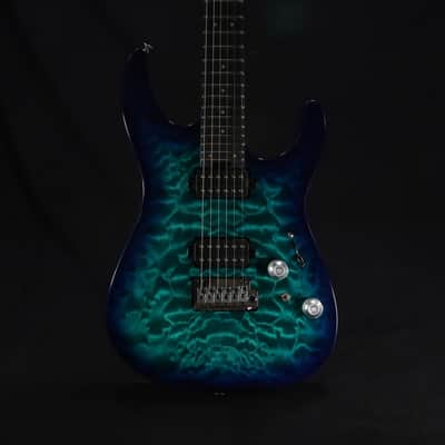 Charvel Pro-mod Plus Dk24 Hh 2pt Eb Qm, Ebony Fingerboard - Chlorine Burst 364 image 9