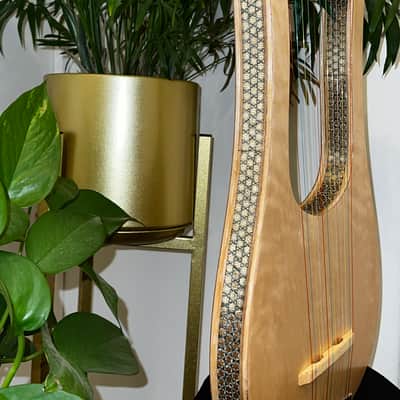 Cithara Lyre Harp with Inlay Ancient Techniques - 12 Strings image 11