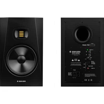 ADAM Audio T8V 8" Studio Monitor, Black (Pair) + Speaker Accessories Bundle image 2