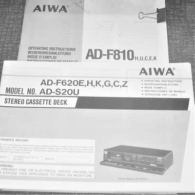 AIWA AD-F 500/620/800/810 AD-S20 WX-616 BEDIENUNGSANLEITUNG-en 5 Sprachen ~ ab 6,95 image 2