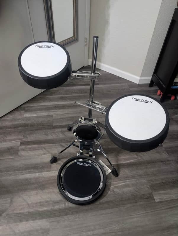 Tama TTK4S True Touch 4pc Training Drum Kit with Hardware 2022 - Present - Black / Chrome image 1