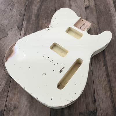 FRANCHIN Mars guitar body Relic Aged Vintage White 100% Nitro Lacquer Cracks TV Jones Pickups Alder T-Style Made in Italy - Stock piece #22920526 image 3