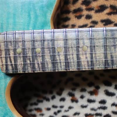 Telecaster Electric Guitar Project - Turquoise Flame Maple Top, Neck & Fretboard image 23