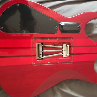 Agile Septor 7 string Floyd, Seymour Duncan Blackouts Transparent red in a thick soft case bottle protection box image 14