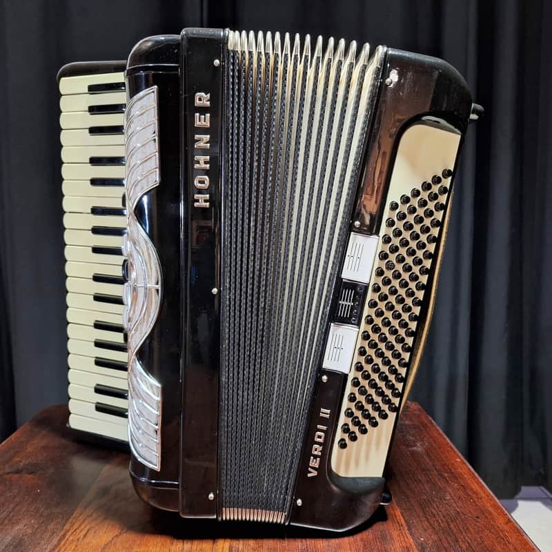 Hohner Verdi II German-Made Accordion 96 Bass/LMM - Tested and Serviced w/ Case image 1