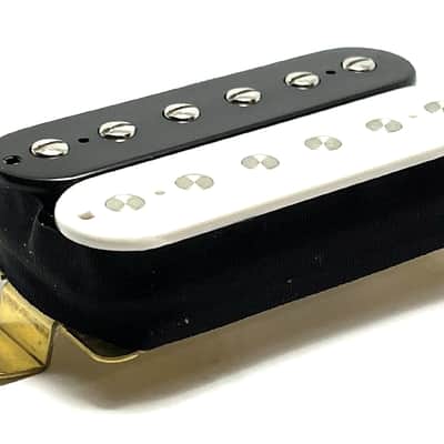 Mod Bucker Neck Position Dedicated Pickup ~ Ceramic Mid-Wound for Modern Sound ~ White Black Zebra image 1