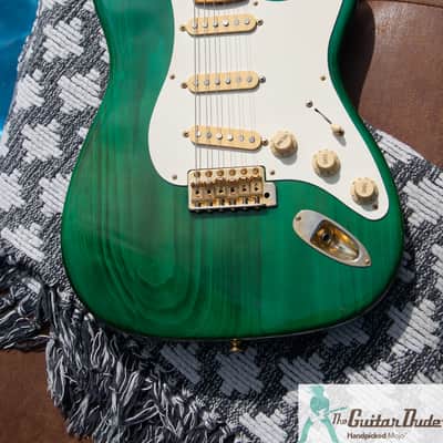 1993 Fender ST57G-65 '57 Stratocaster Reissue - Translucent Green w Gold Hardware - Made in Japan (FujiGen) Pro Set Up w Perfect Frets/Action/Intonation! image 8